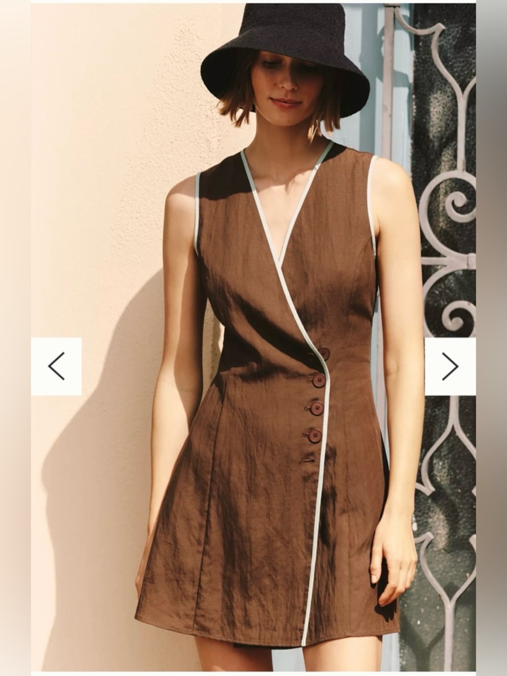 Anthropologie Mare Mare Asymmetric Button Mini Dress